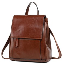 High Quality Leather Ruack School Daypack Cross Body Shoulder Bags Travel Knapsa - £59.70 GBP