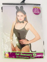 Halloween Cat Accessory Kit By Rubie&#39;s Ears Tail Bow Tie Black #13622 Costume - £11.78 GBP