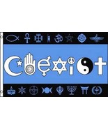 unity COEXIST  3 X 5 FLAG 3x5 decor sign  GAY EQUAL RIGHTS FLAGS FL423 NEW - $10.32 CAD