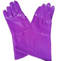 Leather Gauntlet Gloves Purple Small (sm) Long Cuff - $29.70
