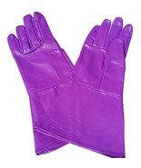 Leather Gauntlet Gloves Purple Small (sm) Long Cuff - $29.70