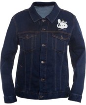 $110 Peanuts Collection- Men&#39;s Snoopy Graphic Trucker Jacket Blue Size Medium - £22.48 GBP