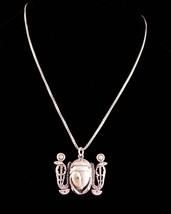 BIG Vintage Hallmarked Scarab Snake necklace - Sterling Egyptian revival chain - - £280.50 GBP
