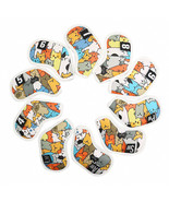 Golf Club Iron 4-9-PASL Head Cover Colorful Cartoon Sleepy Cat Kitten 10... - $47.74 CAD