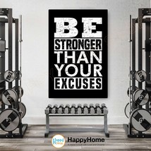 Be Stronger Than Your Excuses Wall Art Home Gym Decor Workout Room Print -P720 - £18.71 GBP+