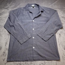 Geoffrey Beene Shirt Adult L Denim Blue Long Sleeve Button Up Casual Men - $19.68