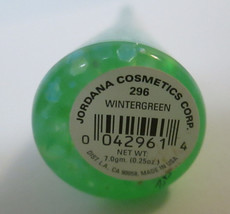 Jordana Lip Polish Lip Gloss # 296 Wintergreen Holo Glitter Nos Wand Applicator - $5.00