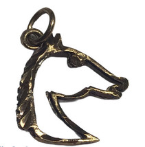 Antique 10k Gold Cut Out Horse Head Pendant  - £99.90 GBP