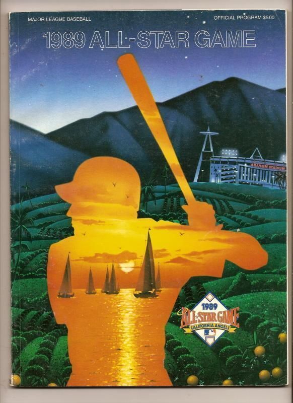 1989 baseball MLB All Star Game Program Anahime - $34.95