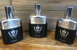 British Sterling H.I.M. Reserve Eau de Toilette Spray 2.5 FL. OZ. (Lot Of 3) - $28.01