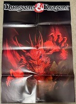 1991 Jeff Easley SIGNED TSR AD&amp;D Dungeons &amp; Dragons Promo Poster / Red Dragon - £40.18 GBP