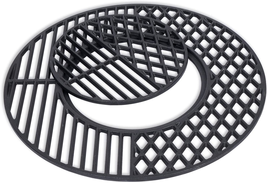 Cast Iron Round Grill Grate 21.5&quot; for Weber 22.5&quot; Inch Kettle Performer Charcoal - £72.76 GBP