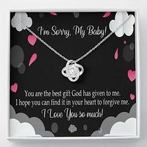 Apology Gift for Her Gift from God Love Knot Necklace Forgive Me Keepsake Gift w - £51.52 GBP