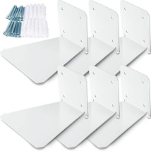 Floating Bookshelf Iron Floating Shelves Invisible Wall Mounted, White). - £35.20 GBP