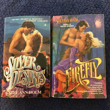 Stef Ann Holm lot of 2 Historical Romance Paperbacks, Silver Desires, Firefly - £8.88 GBP