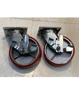 2 Quantity of Colson 6&quot; Swivel Caster Red Wheels 6x2 (2 Quantity) - $1,123.89 MXN