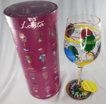 Lolita Aged to Perfection Wine Glass Happy Birthday New in Box - $16.49