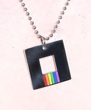 Andrew Christian Ball Chains Equality Pride Necklace Stainless Steel 8578 - £8.80 GBP