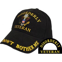 CP00821 Black Disorderly Veteran &quot;Don&#39;t Bother Me&quot; Embroidered Cap - £10.63 GBP