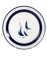 Noritake Stoneware Running Free Dinner Plate White with Blue Sailboats a... - $16.82