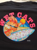WET CATS on a new black extra large (XL) tee shirt... - £14.16 GBP
