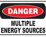 Danger Multiple Energy Sources Electrical Safety Sign Sticker Decal Labe... - £1.55 GBP+