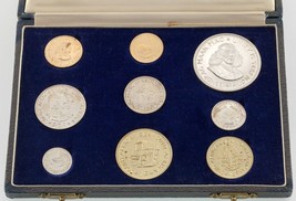 1964 South Africa 9 Coin Proof Set with Original Blue Case PS 59 - £816.88 GBP