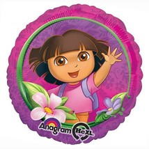 Dora Flower Foil Mylar Balloon 18&quot; Balloon Birthday Party Supplies New - £1.96 GBP