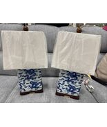 Set 2 Ralph Lauren Porcelain Asian DRAGON Blue Table Lamps  ~New~ - $399.99
