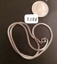Vintage Silver Tone Chain Necklace 15 inches  - $4.99