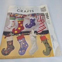 McCall&#39;s Crafts 2991 Christmas Novelty Trim Stockings 8 Styles UNCUT - £7.91 GBP