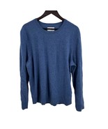 Calvin Klein Mens Blue Merino Wool Crewneck Sweater Size Large New - £37.71 GBP