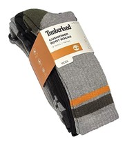 Timberland 4-Pair Men&#39;s Cushioned Boot Socks  Gray/Black - $22.99