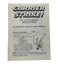 1977 Milton Bradley Carrier Strike Board Game Instructions - $31.59