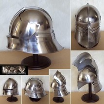 German Helmet European Close helm Armour Costume with Stand BEST ITEM FO... - £101.98 GBP