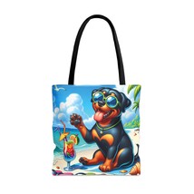 Tote Bag, Dog on Beach, Rottweiler, Tote bag, 3 Sizes Available, awd-1237 - £22.45 GBP+
