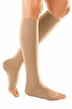 Duomed Soft Class 2 Compression Stockings Below Knee Open Toe Beige S - £31.86 GBP
