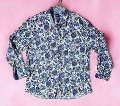 Nick Graham Shirt Adult 2 Extra Large Purple Paisley Button Up Long Slee... - €26,77 EUR