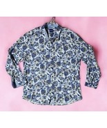 Nick Graham Shirt Adult 2 Extra Large Purple Paisley Button Up Long Slee... - $31.34
