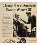 1935 Mobil Oil Arctic Advertisement Automobilia Winter Motor Oil E90F1 - $29.99