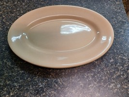 Vintage Shenango Inca Ware RimRol Oval Plate 11&quot; x 8&quot; Beige Restaurant - $9.89