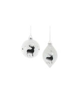 Glittered Glass Deer Ornament (Set of 6) - 790966 - $125.29 CAD