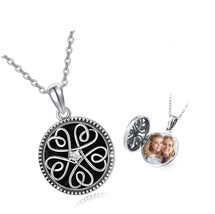 Customized Locket Necklace Celtic Knot Locket That - £116.82 GBP