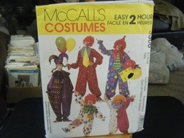 McCall&#39;s 3306 Child&#39;s Clown Costumes Pattern - Size 5-6 Chest 24-25 - $7.20