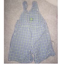 Vintage Oshkosh Frog Plaid Overalls 18M Infant - $12.60