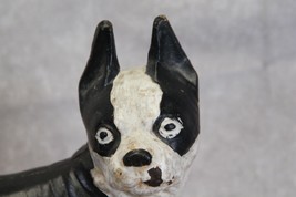 Antique Boston Terrier Bulldog Doorstop Cast Iron Original Paint HUBLEY-... - $156.79