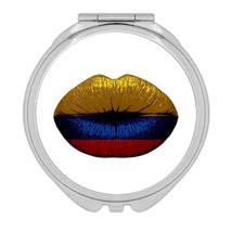 Lips Colombian Flag : Gift Compact Mirror Colombia Expat Country - £10.54 GBP