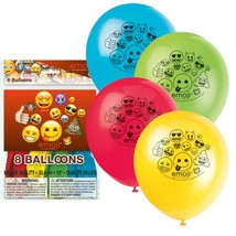 Emoji 8 Latex 12&quot; Balloons Birthday Party - £3.97 GBP