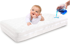 Crib Mattress Protector,Waterproof Fitted Crib and Toddler Mattress Protector,Ab - £16.15 GBP