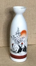 Vintage Ceramic Hand Painted Birds Nature Sake Bottle Japan Bud Vase Cultural - $7.92